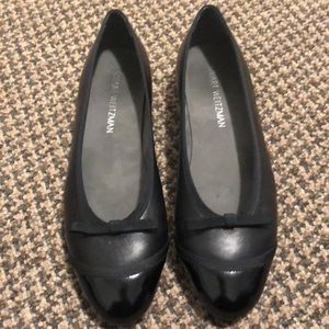 Stuart Weizmann black ballerina flats